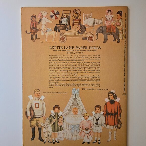 RARE UNCUT Lettie Lane Paper Dolls Book (Dover) 1981 FIRST EDITION - Picture 2 of 10
